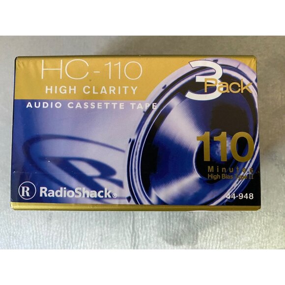 Radio Shack HC-110 High Clarity Audio Cassette Tape 3 Pack NEW/SEALED - Picture 1 of 2